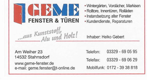 GEME Fenster - Fensterbauer