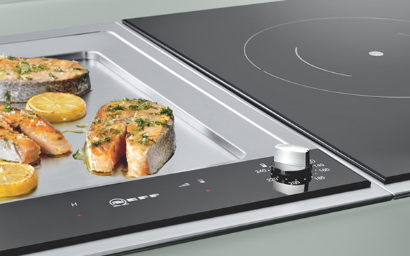 Moderne kochfelder: teppanyaki jap. grillplatte