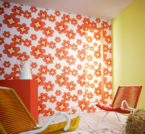 Prilblumen Tapete retro tapete - Prilblumen Tapete