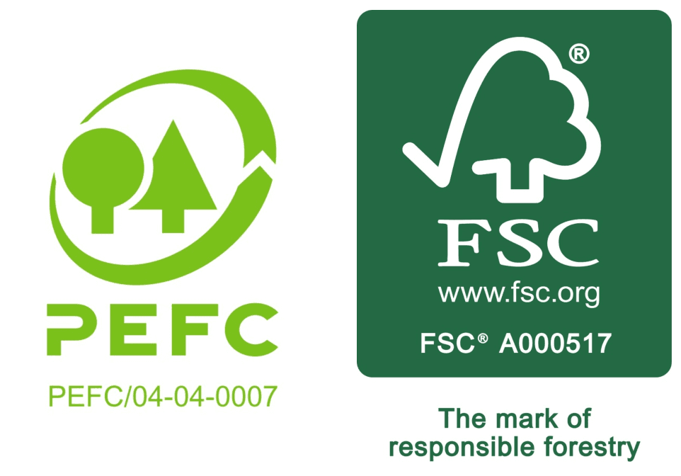 PEFC & FSC Siegel als Zeichen für nachhaltige Forstwirtschaft