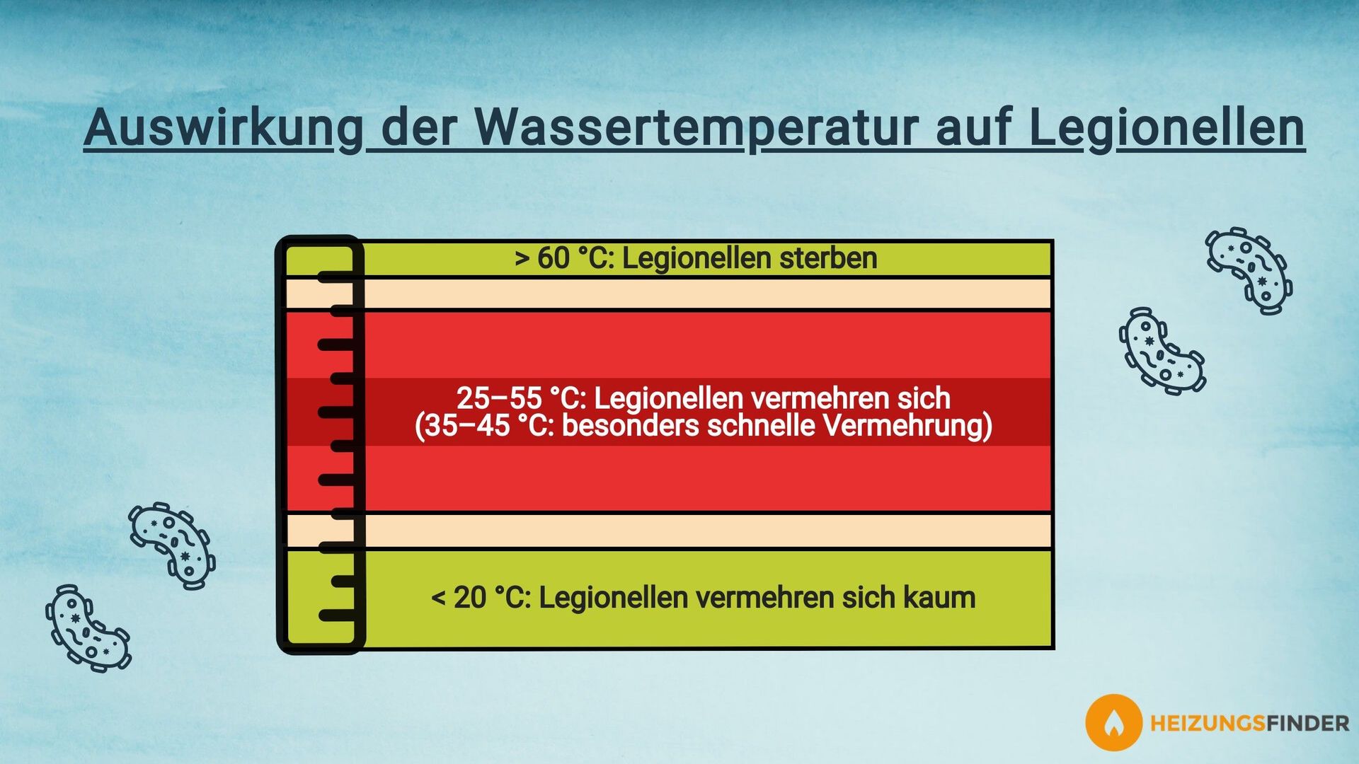 Schutz vor Legionellen Temperatur beachten